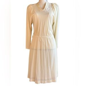 Vintage Ivory Made In France 80’s Dress - XS/S